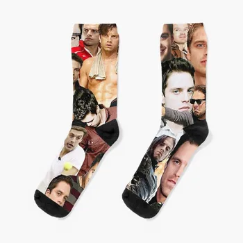 Чорапи за фотоколлажей Sebastian Stan, мъжки компресия чорапи за жени, мъжки футболни чорапи, спортни чорапи