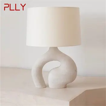 Ярко Бяла Креативна настолна лампа, модерен led лампа от смола за декорация на дома, хол, спалня